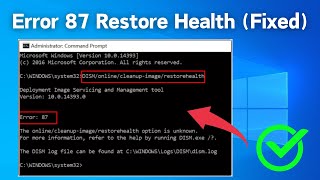 Fix Error 87 The cleanup image option is unknown  DISM Scan Error How to Fix [upl. by Griselda]
