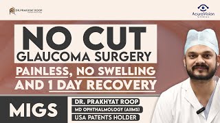 No Cut Glaucoma Surgery Painless No Swelling amp 1 Day Recovery  Dr Prakhyat Roop  Acuravision [upl. by Hebel]