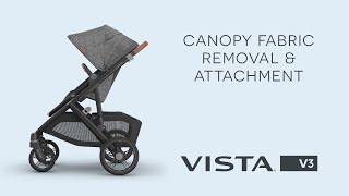 UPPAbaby Vista V3 – Canopy Fabric Removal amp Attachment [upl. by Erleena]