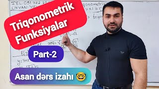 ✅🔺 Triqonometrik funksiyalar asan dərs izahı Part2 riyaziyyat dim 11sinif buraxılış maths [upl. by Doi]