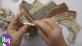 Sciarpa a Scaglie di Drago  Uncinetto Tunisino  Tutorial Facile [upl. by Katine69]