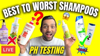 BEST TO WORST SHAMPOOS IN INDIA  Testing All Shampoo pH Value  Best Shampoo For Men  ANKIT TV [upl. by Fairman]