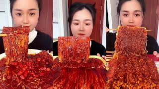 MUKBANG Eating Challenger Food Enoki Mushrooms With Flavor Spicy Yummy Yummy [upl. by Solohcin683]