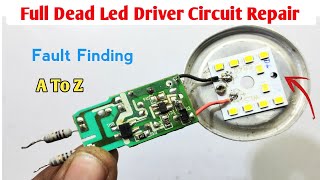 Full dead led driver circuit board repair  reparing led bulb at home  driver circuit board repair [upl. by Galliett]