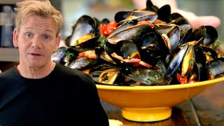 Gordon Ramsays Steamed Mussels [upl. by Auhsoj902]