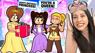 MY DAUGHTER GOT INIVTED TO a PRINCESS BIRTHDAY PARTY Roblox [upl. by Nautna]