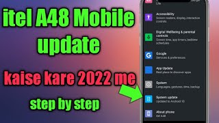 itel A48 mobile update kaise kare  how to itel A48 Mobil update [upl. by Hyozo977]