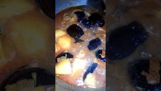 Aloo baingan hedrabadi recipe 😋🍆🥔shorts viralshort youtubeshorts [upl. by Rebmyk579]