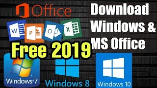 How Download Free Windows 10 amp MS Office 20162019 Free from Microsoft without Product key2019 [upl. by Cartie127]