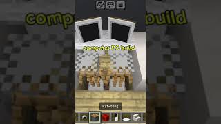 Minecraft build a computer PC build minecraftshorts minecraft shorts [upl. by Odrick142]