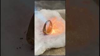 Chain ring 💍 making  22k gold ring ring making viralreels jewelry gold [upl. by Phenica514]