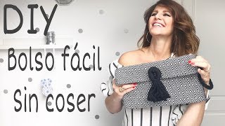 DIY Cómo hacer el BOLSO más FÁCIL del mundo sin coser  Low cost bag [upl. by Dnivra627]