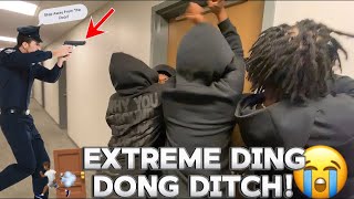 EXTREME DING DONG DITCH PART 1 COLLEGE EDITION GONE WRONG THEY CALLED THE POLICE [upl. by Maurey]