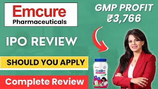 emcure pharmaceuticals IPO  emcure pharmaceuticals Limited IPO  GMP  Review  Analysis [upl. by Freddi603]