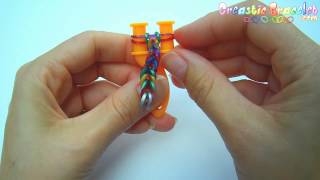 Tutoriel Creastic Bracelet chevron mini loom [upl. by Kcirederf598]