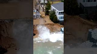 GONE Houses Washing Away As Sea Walls Fail Gale Force Winds Hit River Walk Dunes 4K Drone Footage [upl. by Otnicaj452]