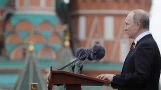 Russian President Vladimir Putin delivers speech at Victory Day military parade [upl. by Farley200]