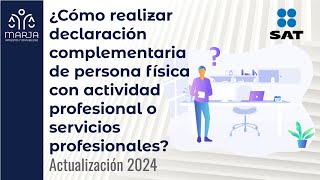 Declaración complementaria mensual persona física actividad empresarial y servicios profesionales [upl. by Oravla]