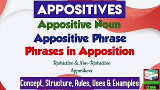 What is an Appositive Phrase  Restrictive amp Nonrestrictive Appositives  Noun in Apposition [upl. by Sedda]