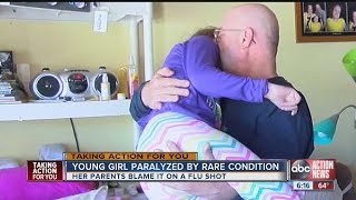 Flu shot blamed for paralyzing Tampa girl [upl. by Ynavoeg]