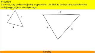 Podobieństwo trójkątów  Bok bok bok  Skala podobieństwa  Matfiz24pl [upl. by Adnelg]