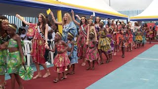 Les candidates au concours miss France 2025 visitent la case des enfants [upl. by Hcire270]