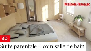 Ma Maison en 3D  Création d’une suite parentale avec un minicoin salle de bain [upl. by Leona]