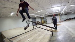 Kickflip 5 Stair On a MINI BOARD [upl. by Theda]