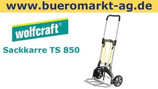 Wolfcraft Sackkarre TS 850 5501000 klappbar Vollgummireifen Tragkraft 100kg Schaufel 49x28cm [upl. by Yrneh]