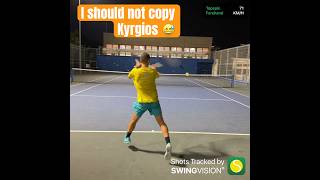 I should not copy Kyrgios😅 tennis kyrgios tennismatch courtleveltennis tennistournament short [upl. by Edina]