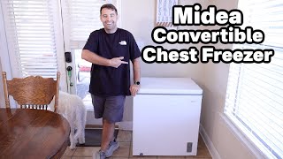 Midea Chest Freezer Converts Into Refrigerator 70Cuft [upl. by Nnylyt]