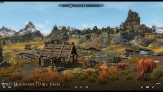 Wild Mountain Dairy Farm  Skyrim HouseBusiness Mod [upl. by Atikahc]