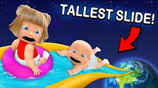 Baby amp Girlfriend Test TALLEST Slides in Roblox [upl. by Awe]