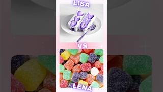 Lisa 🆚Lena 🩵🩷🤍💙💚❤️💚quiz choose lisa lena candy youtube [upl. by Oniratac781]