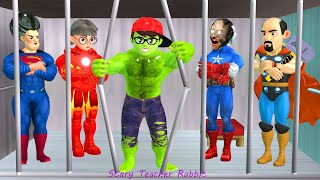 Squid Game Help Nick Hulk and Scary Teacher Superhero Escape Dolls Prison 5 Time Challenge [upl. by Gerry]