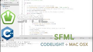 SFML with CodeLite on Mac OS Setup [upl. by Granthem516]