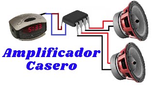 AMPLIFICADOR DE AUDIO CASERO ⚡ BRICOLAJE DE ELECTRÓNICA [upl. by Higgs]