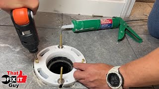 Toilet Install With Flange Sitting To Low Start To Finish [upl. by Malena]