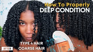 STOP WASTING PRODUCT How To Properly Deep Condition Dry Coarse Natural Hair [upl. by Yra]