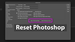 How to Reset Photoshop to Default Settings [upl. by Caren]