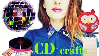 10 DIY creative ways to reuse  recycle your old CDs  DVDs  HOW TO [upl. by Imac]