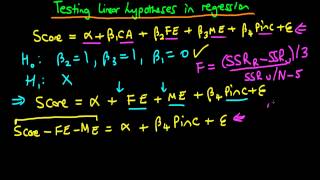 Testing hypothesis about linear combinations of parameters  part 4 [upl. by Klockau218]