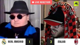 REAL MADRIDMILAN 13 LIVE REACTION  TIFOSI MILANISTI vs GUFI  TIFOSIAMO [upl. by Shriver]