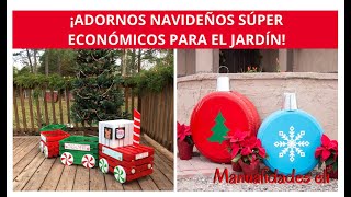 ¡12 Adornos Navideños Súper Económicos Para Decorar Tu Jardín [upl. by Eelaras]