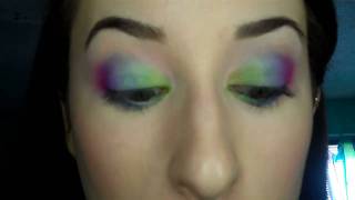 Rainbow Eye Shadow Tutorial [upl. by Mathe]