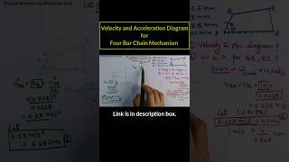 Acceleration Diagram  Four Bar Chain Mechanism shorts tom [upl. by Aimar580]