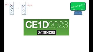 CE1D 2023 Sciences  question 1  corrigé [upl. by Myke]