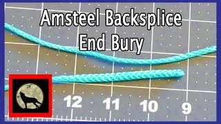 How to make AmsteelDyneemaZingit Backsplice End Bury for Hammock Whoopie Slings [upl. by Ajnin]