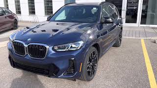 2022 BMW X3 M40i Redesign Phytonic Blue on Black Walkaround [upl. by Boiney]