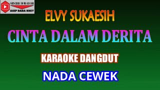 KARAOKE DANGDUT CINTA DALAM DERITA  ELVY SUKAESIH COVER NADA CEWEK [upl. by Liag]